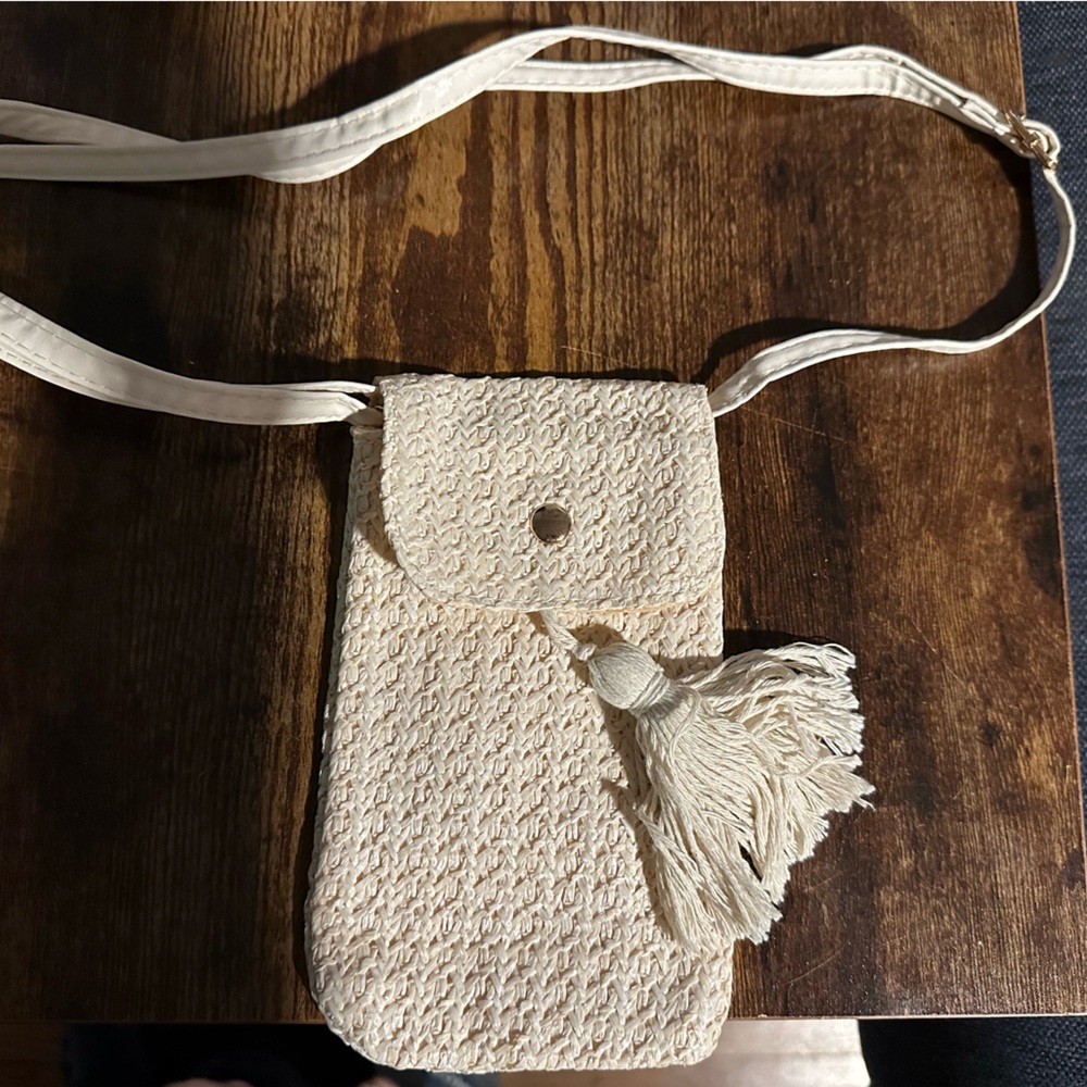 Beach Woven Straw Tassels Shoulder Crossbody